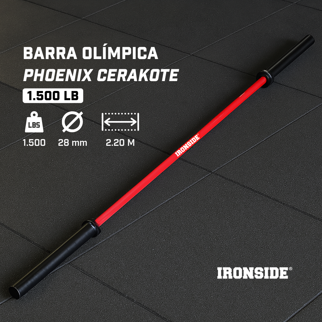 Barra Olímpica Phoenix Cerakote 20 kg (1.500 lb) IRONSIDE