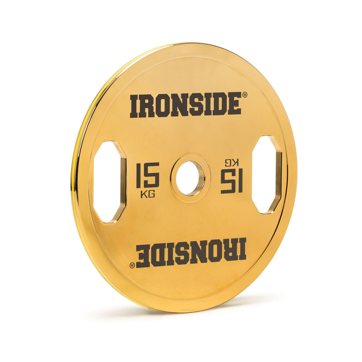 Disco Olímpico Premium Gold Chromed IRONSIDE 5 a 25 KG