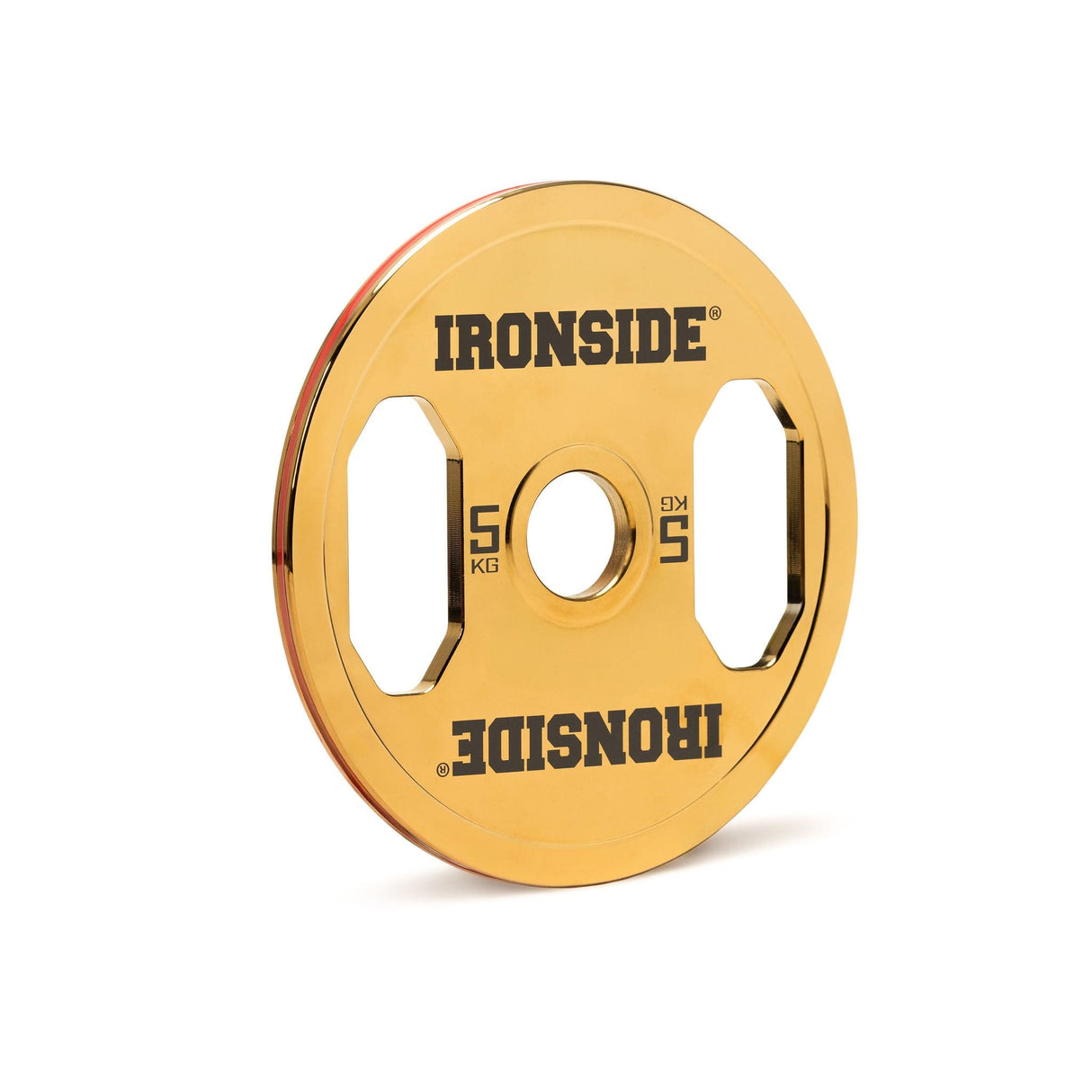Disco Olímpico Premium Gold Chromed IRONSIDE 5 a 25 KG