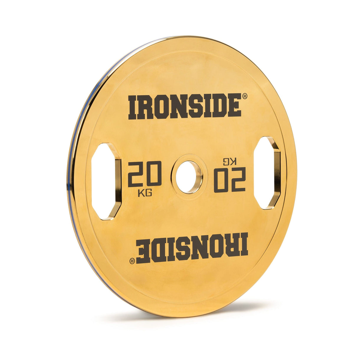 Disco Olímpico Premium Gold Chromed IRONSIDE 5 a 25 KG