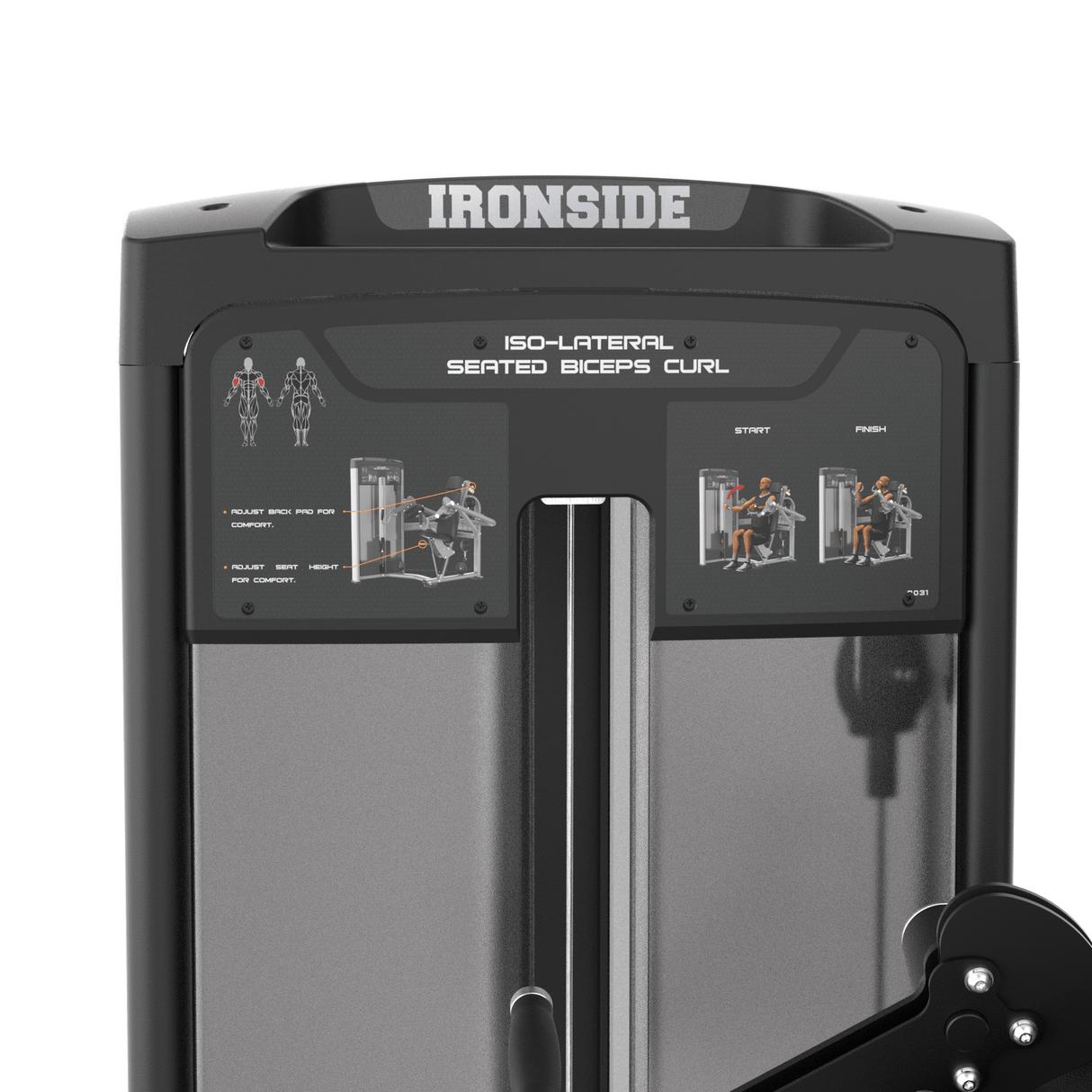 Iso-lateral Seated Biceps Curl IRONSIDE Luxe