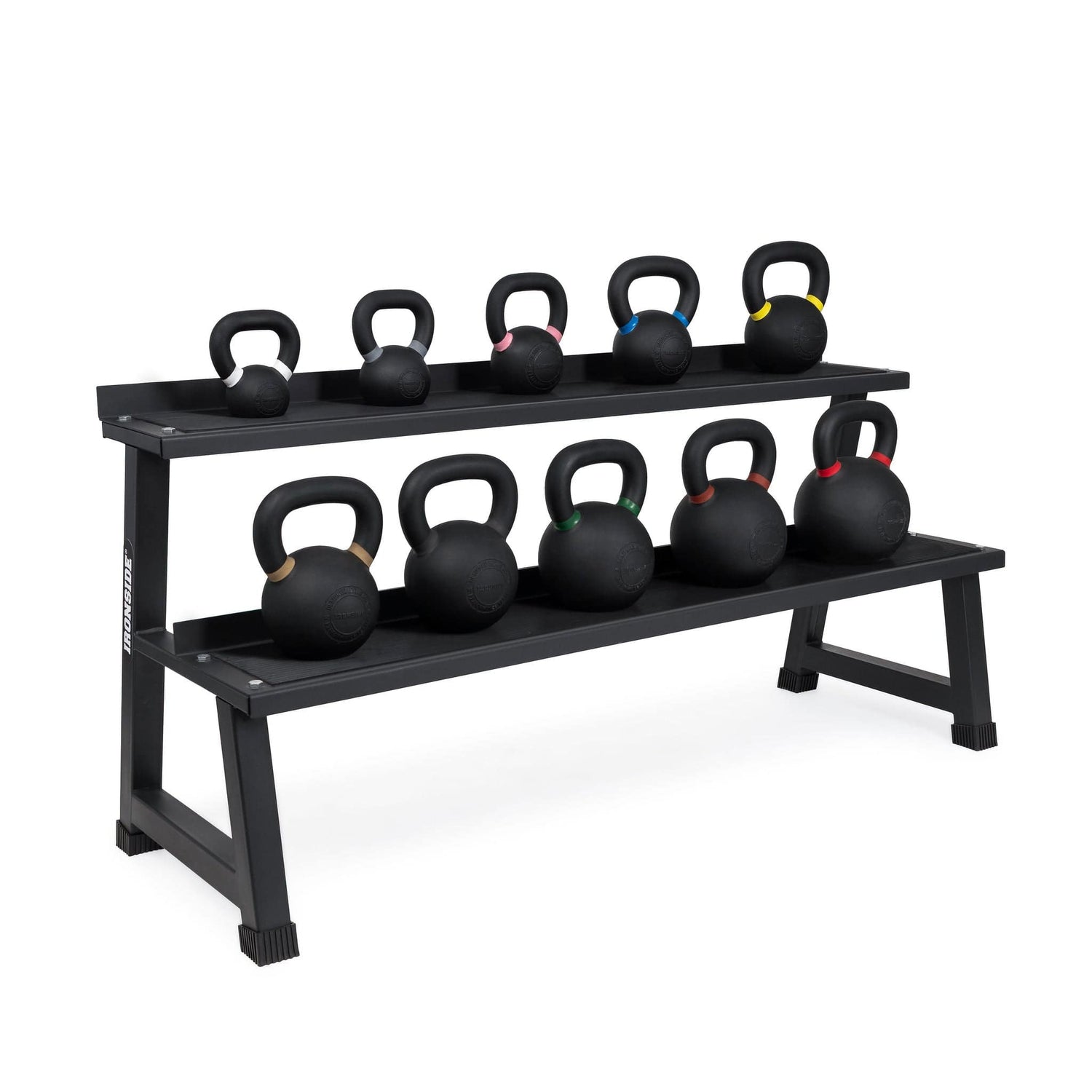 Set Kettlebells Premium (4 a 32 KG) + Rack de Almacenamiento IRONSIDE