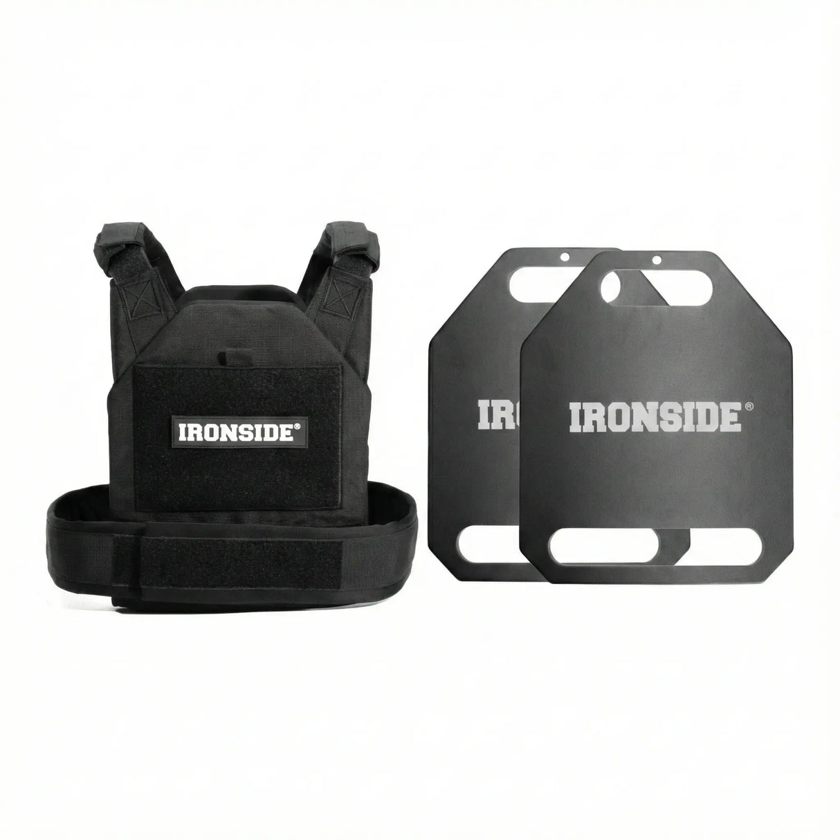 Pack IRONSIDE Chaleco de Lastre 1000D + 2 Placas de Peso 4 kg