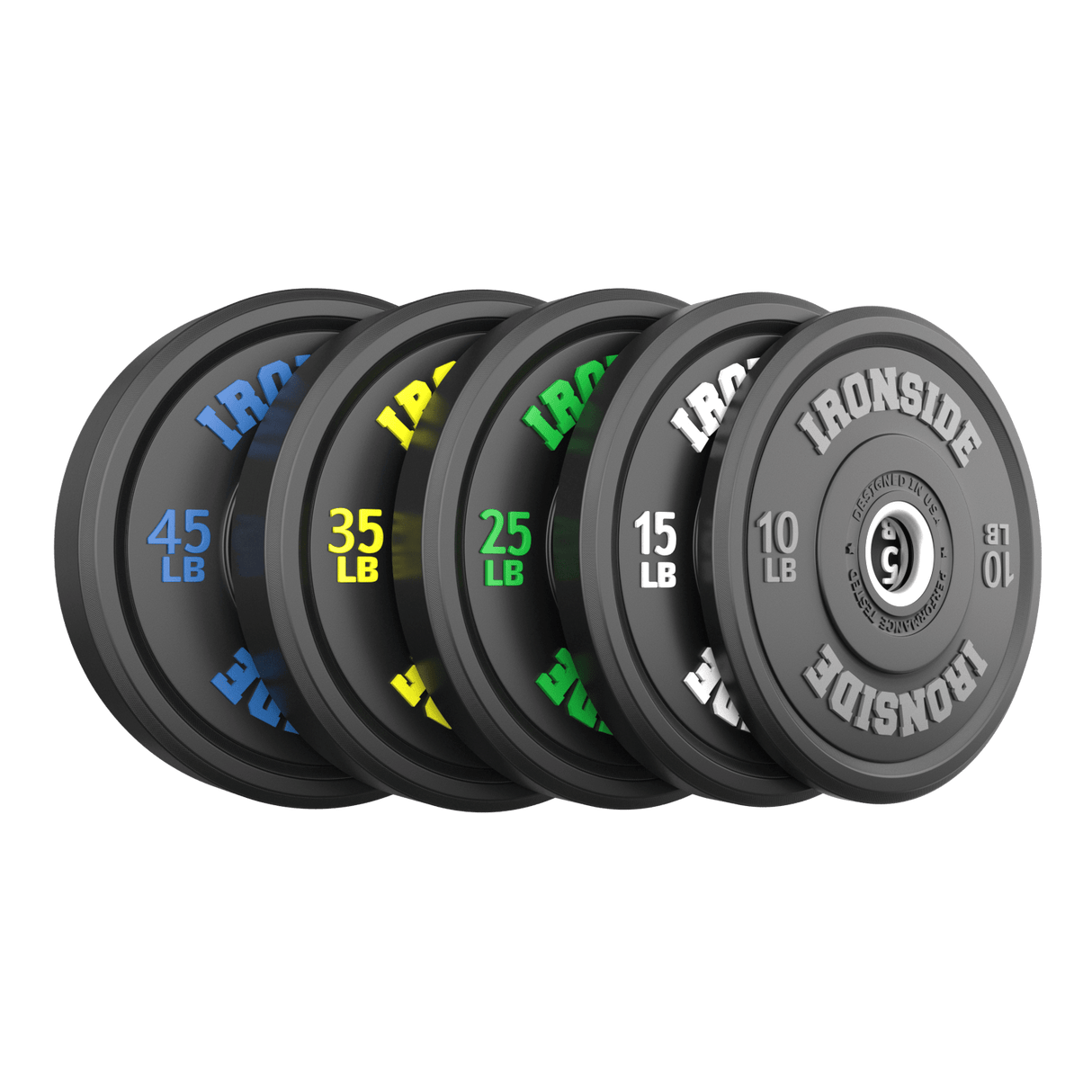 Disco Olímpico Pro Bumper IRONSIDE (10 a 55 LB)