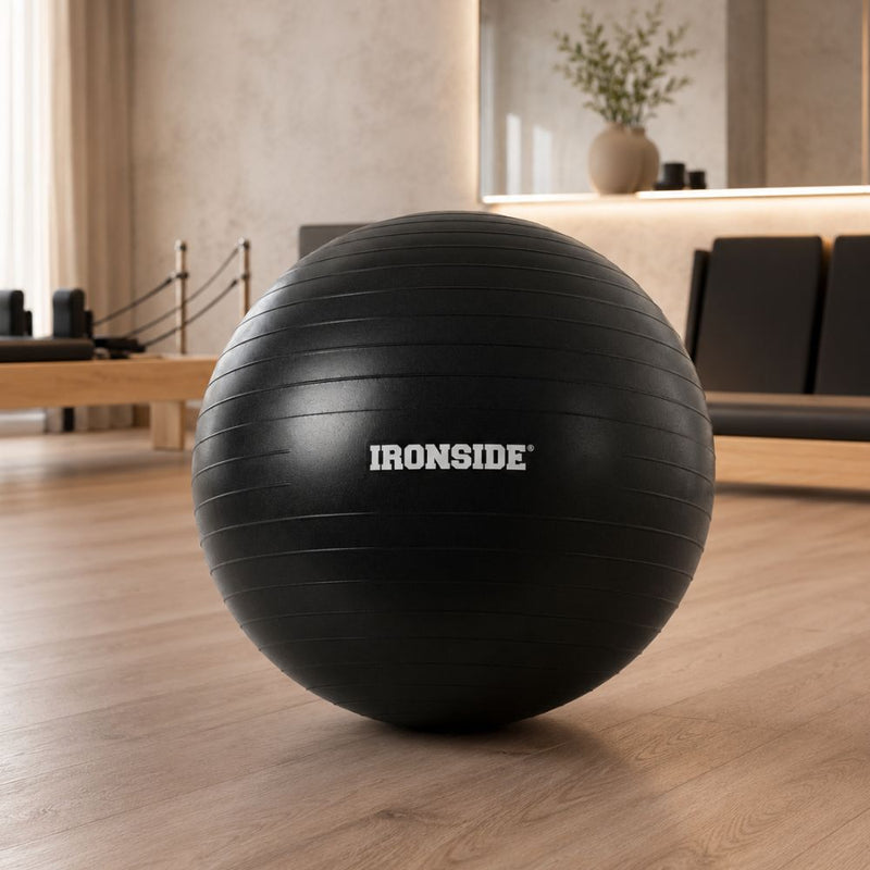 Swiss Ball Negro 95 cm IRONSIDE: estabilidad, core y entrenamiento funcional