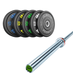 Pack IRONSIDE Barra 15 KG + Set Discos Olímpicos (LB)