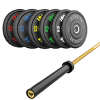 Pack IRONSIDE Barra 20 KG + Set Discos Olímpicos (LB)
