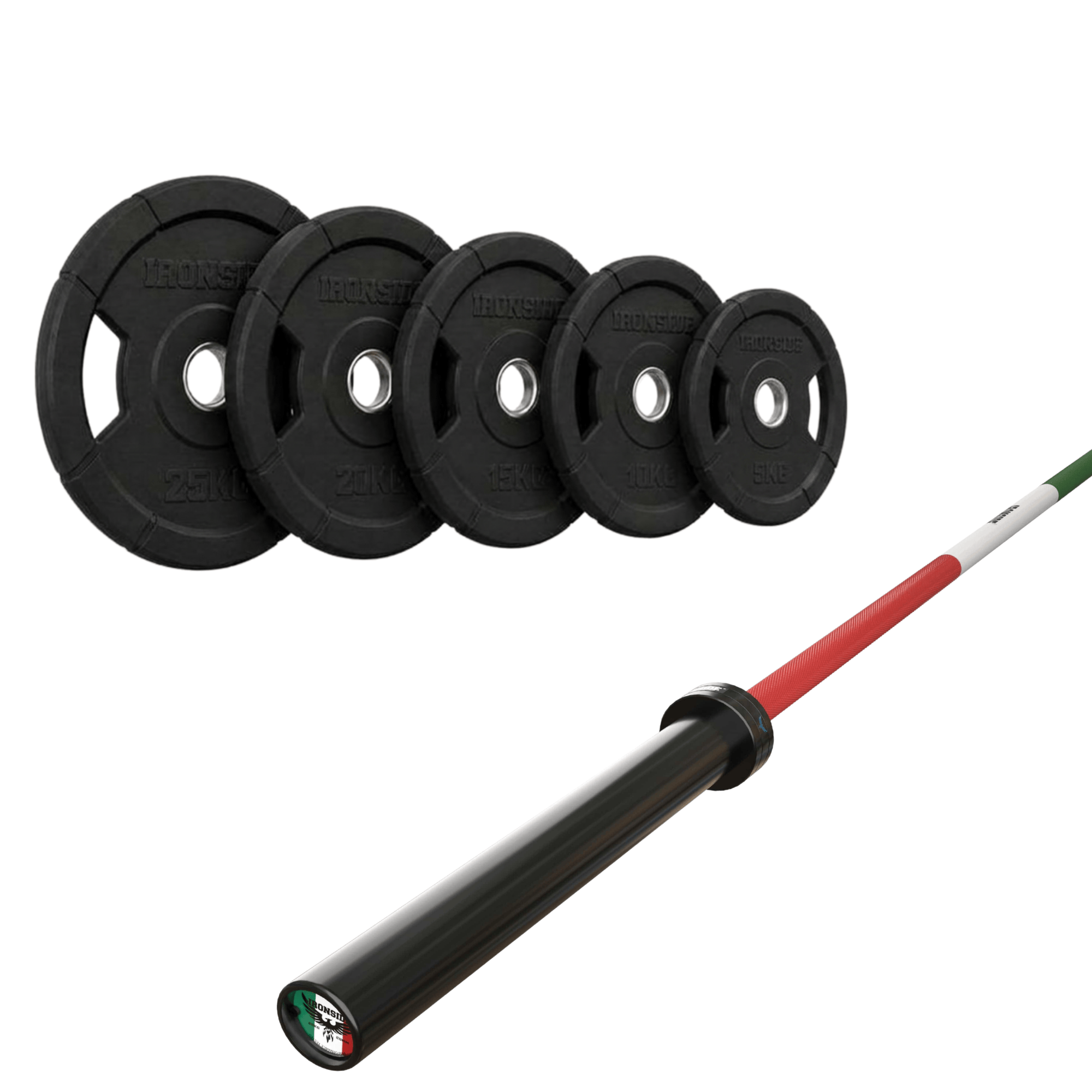 Pack IRONSIDE Barra 20 KG + Set Discos Olímpicos (KG)