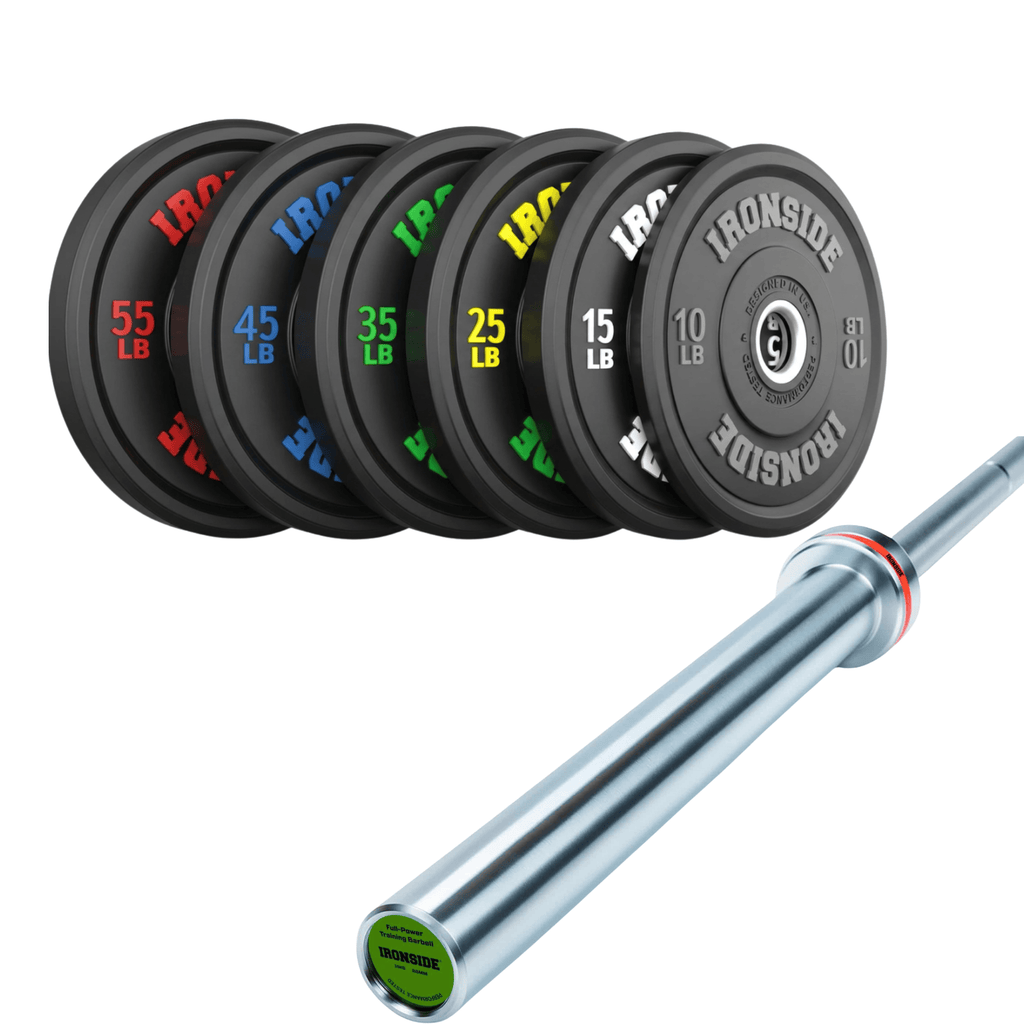 Pack IRONSIDE Barra 20 KG + Set Discos Olímpicos (LB)