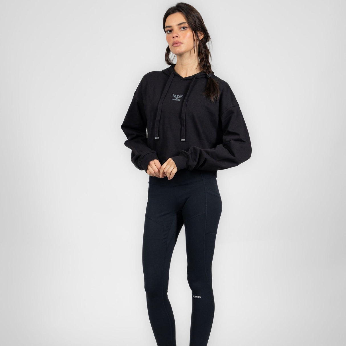Sudadera Deportiva Corta con Gorro para Mujer IRONSIDE