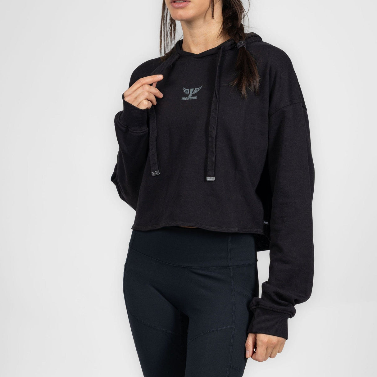 Sudadera Deportiva Corta con Gorro para Mujer IRONSIDE