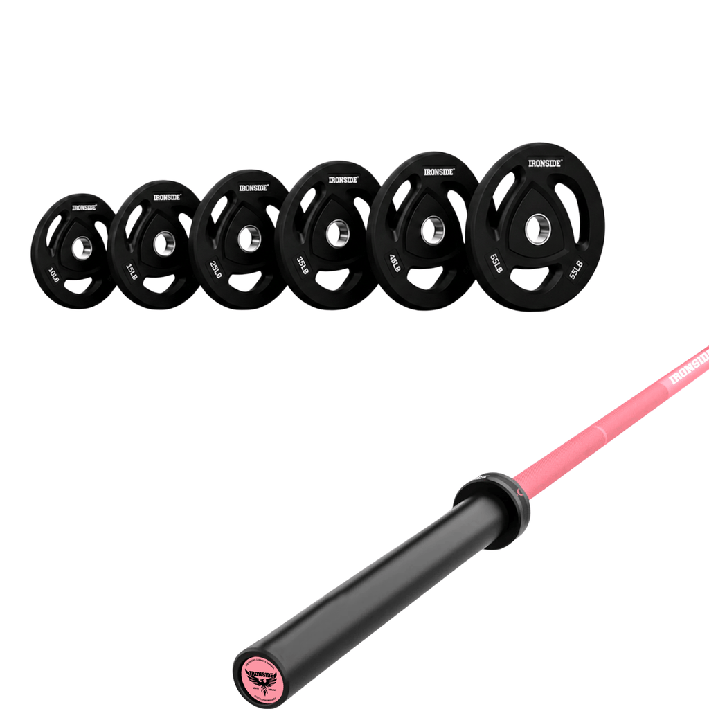 Pack IRONSIDE Barra 15 KG + Set Discos Olímpicos (LB)