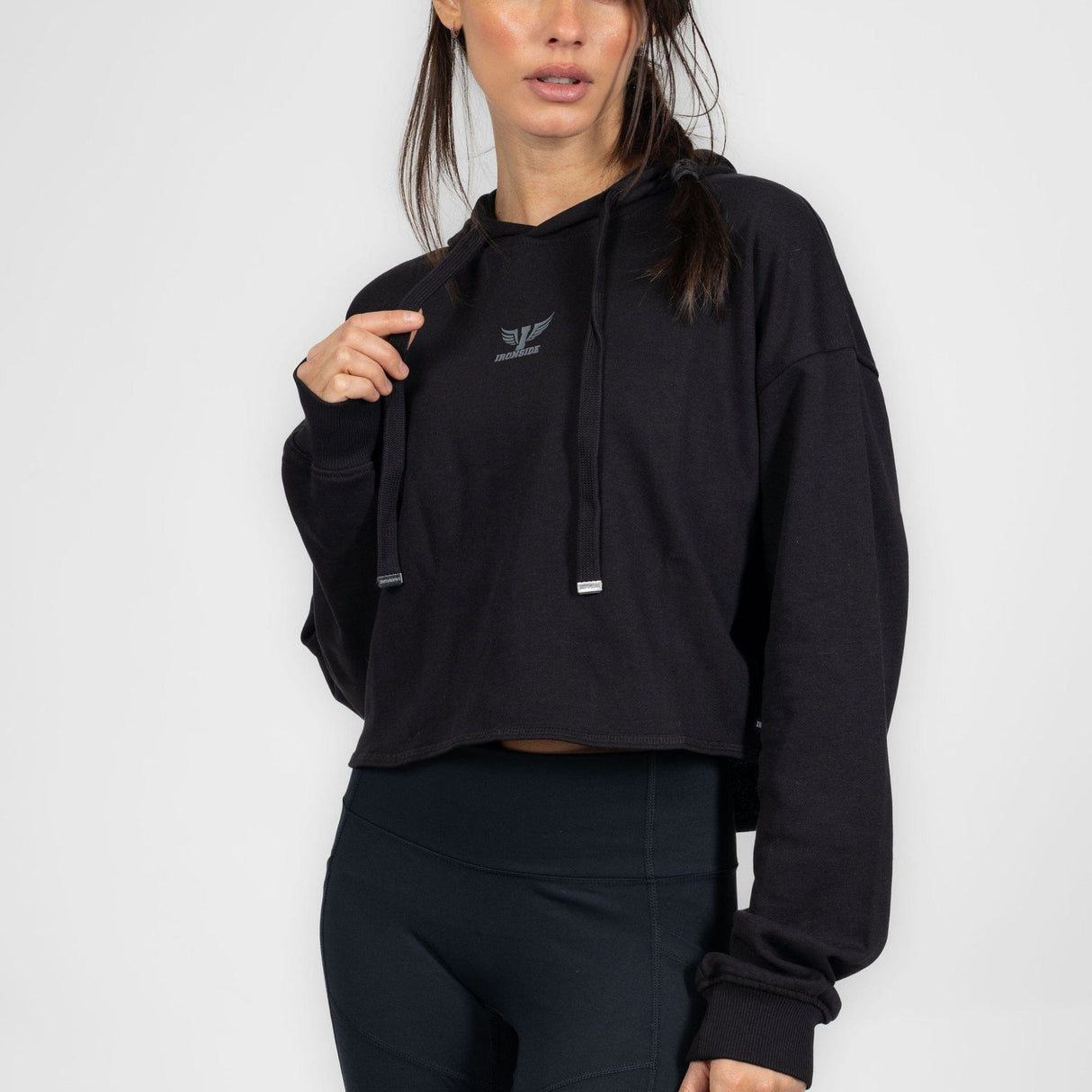 Sudadera Deportiva Corta con Gorro para Mujer IRONSIDE