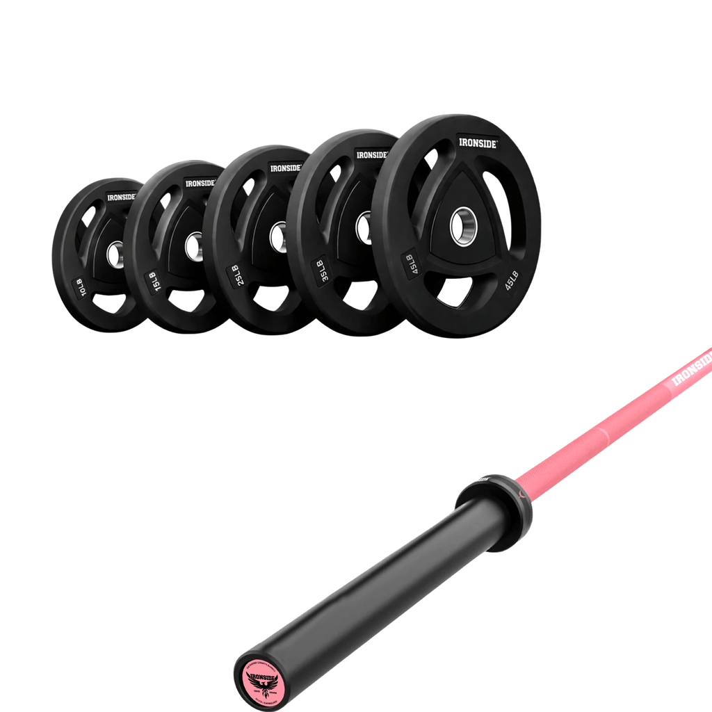 Pack IRONSIDE Barra 15 KG + Set Discos Olímpicos (LB)