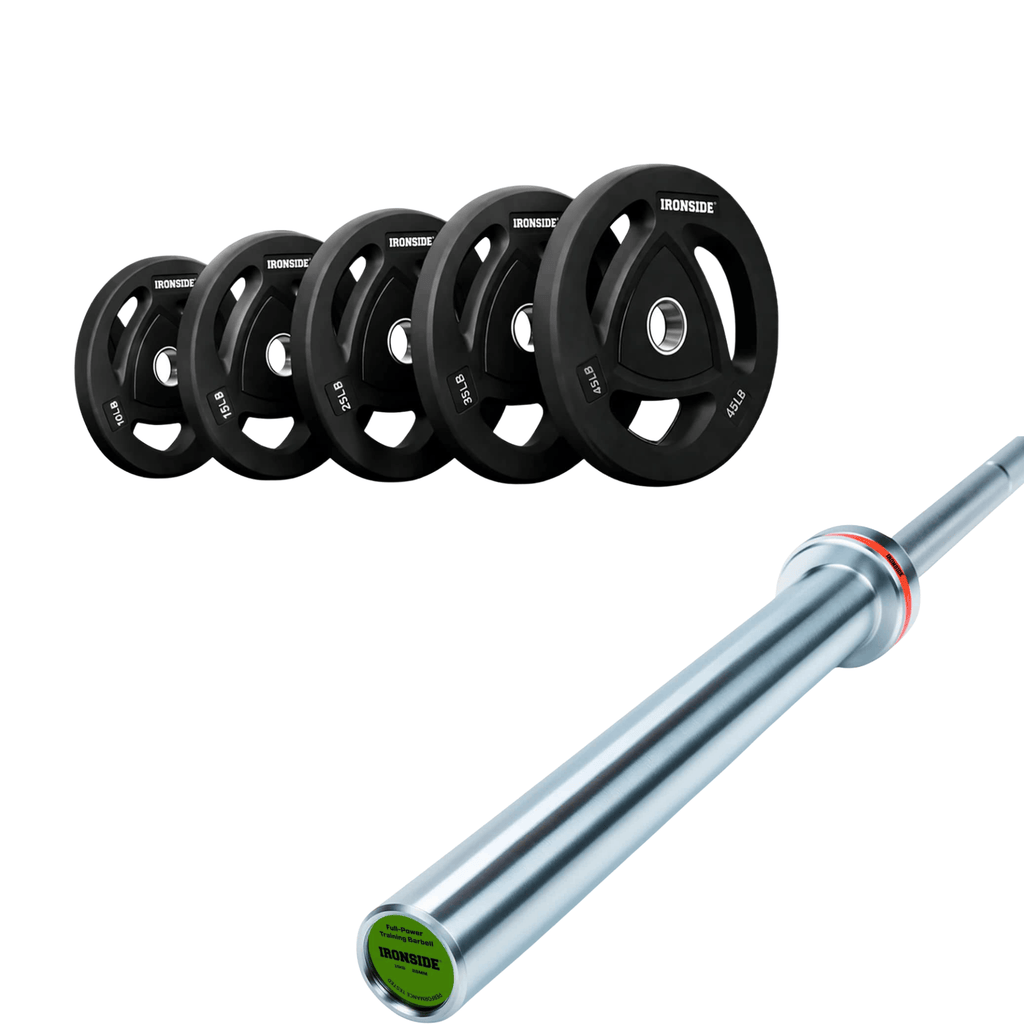 Pack IRONSIDE Barra 15 KG + Set Discos Olímpicos (LB)