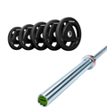 Pack IRONSIDE Barra 15 KG + Set Discos Olímpicos (LB)