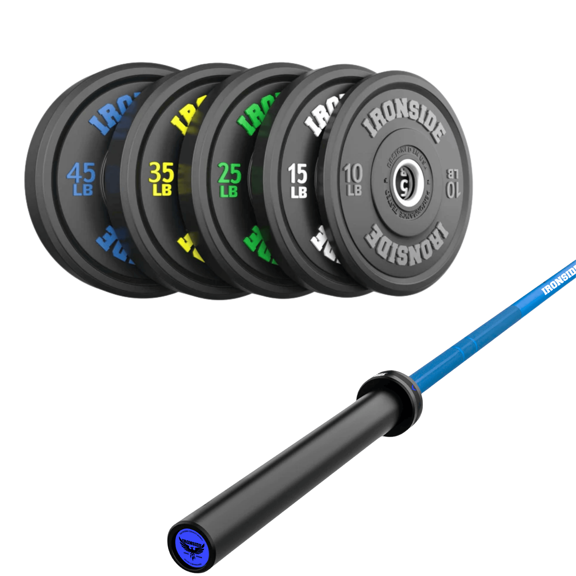 Pack IRONSIDE Barra 20 KG + Set Discos Olímpicos (LB)