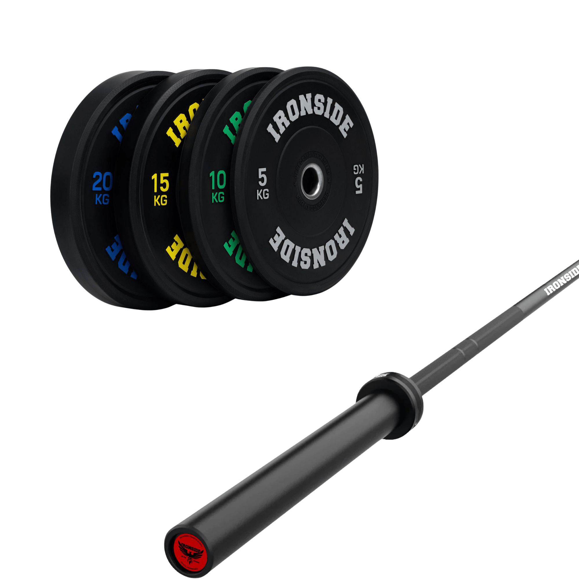 Pack IRONSIDE Barra 15 KG + Set de Discos Olímpicos (KG)
