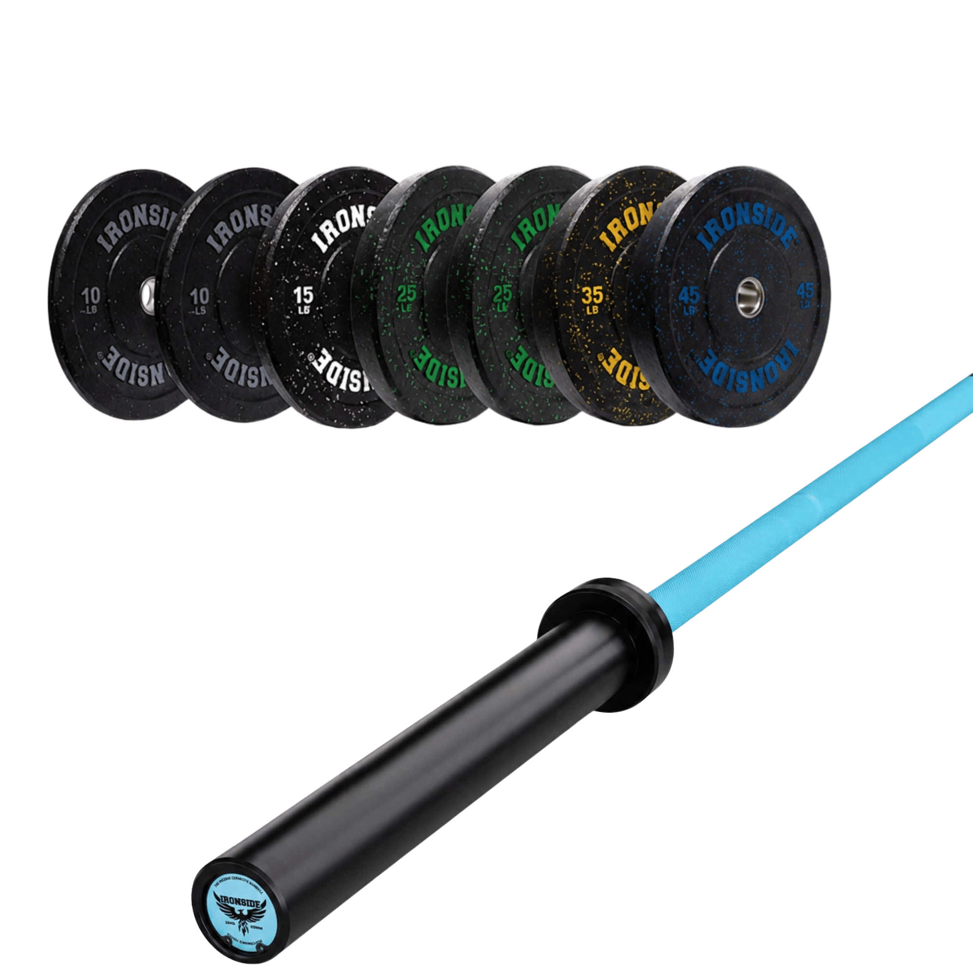 Pack IRONSIDE Barra 15 KG + Set Discos Olímpicos (LB)