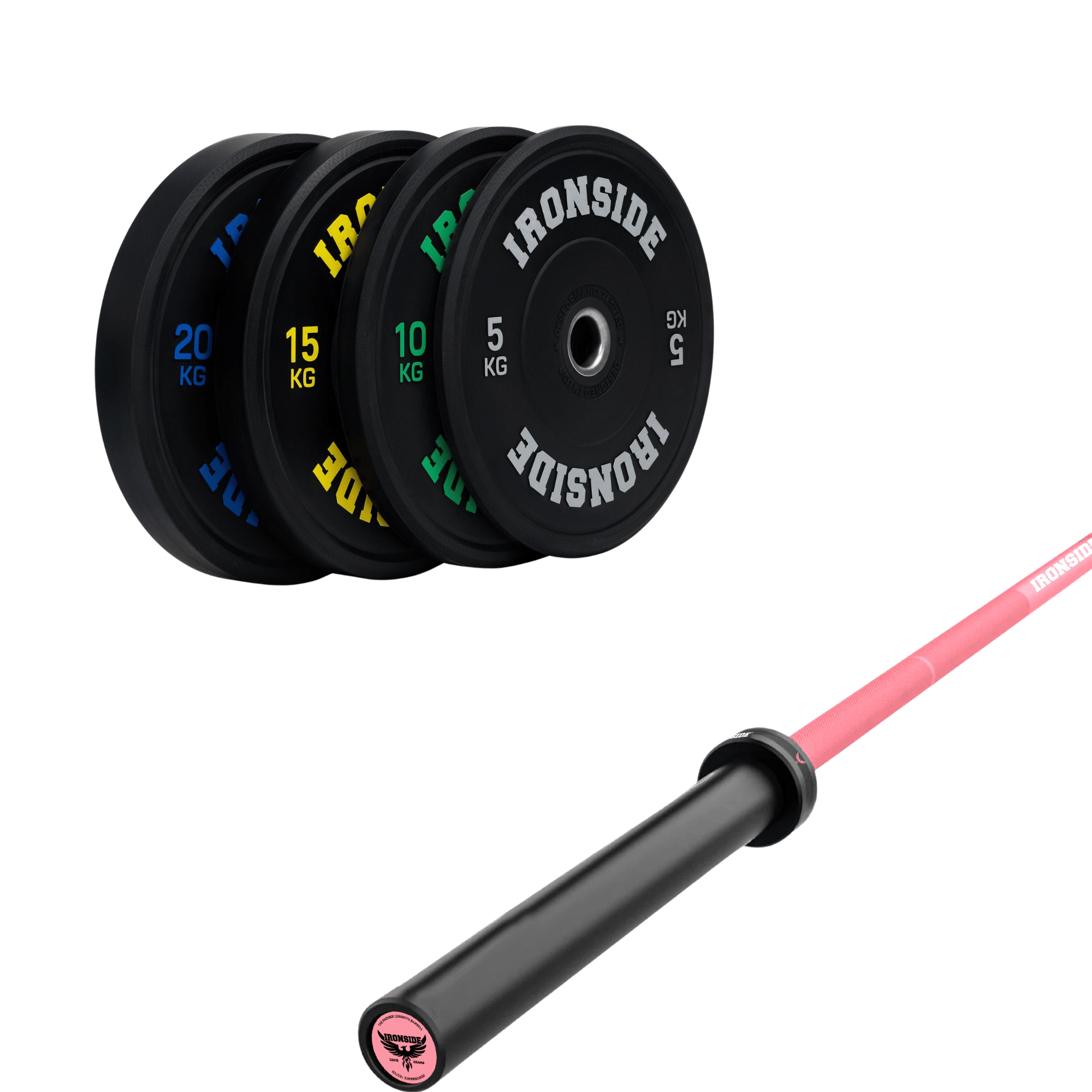 Pack IRONSIDE Barra 15 KG + Set de Discos Olímpicos (KG)
