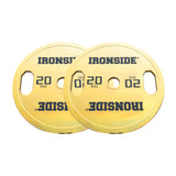 Disco Olímpico Premium Gold Chromed IRONSIDE 5 a 25 KG Logrado Ac