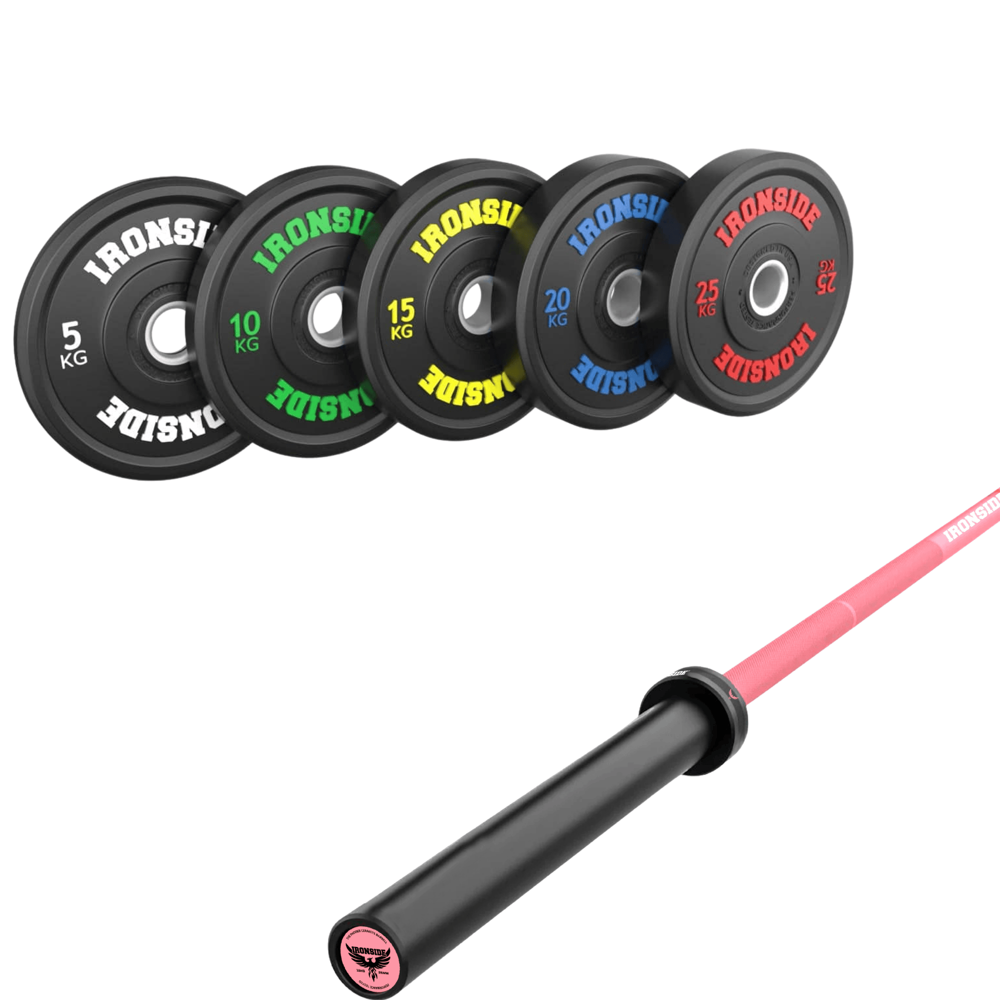 Pack IRONSIDE Barra 15 KG + Set de Discos Olímpicos (KG)