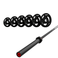 Pack IRONSIDE Barra 20 KG + Set Discos Olímpicos (LB)