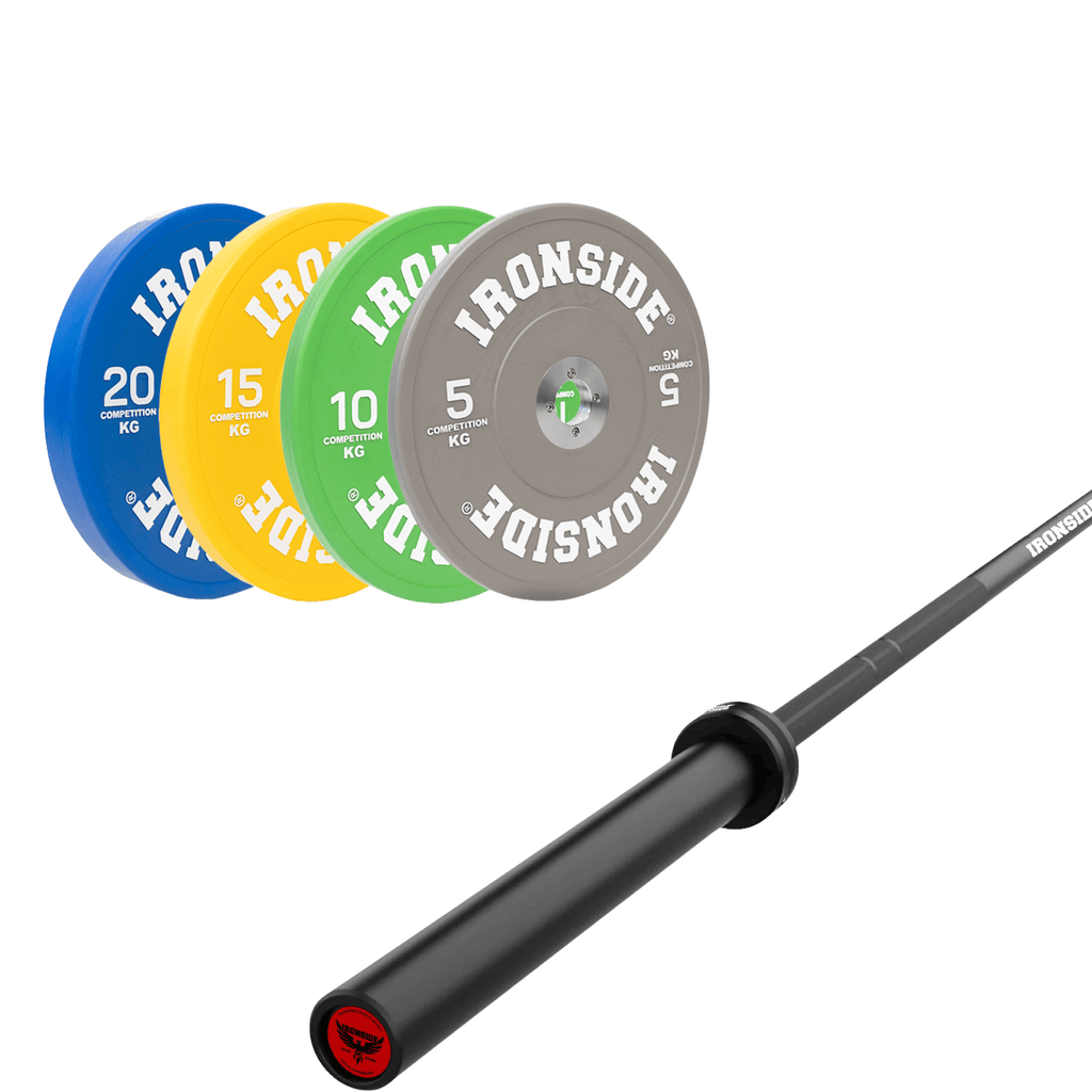 Pack IRONSIDE Barra 15 KG + Set de Discos Olímpicos (KG)