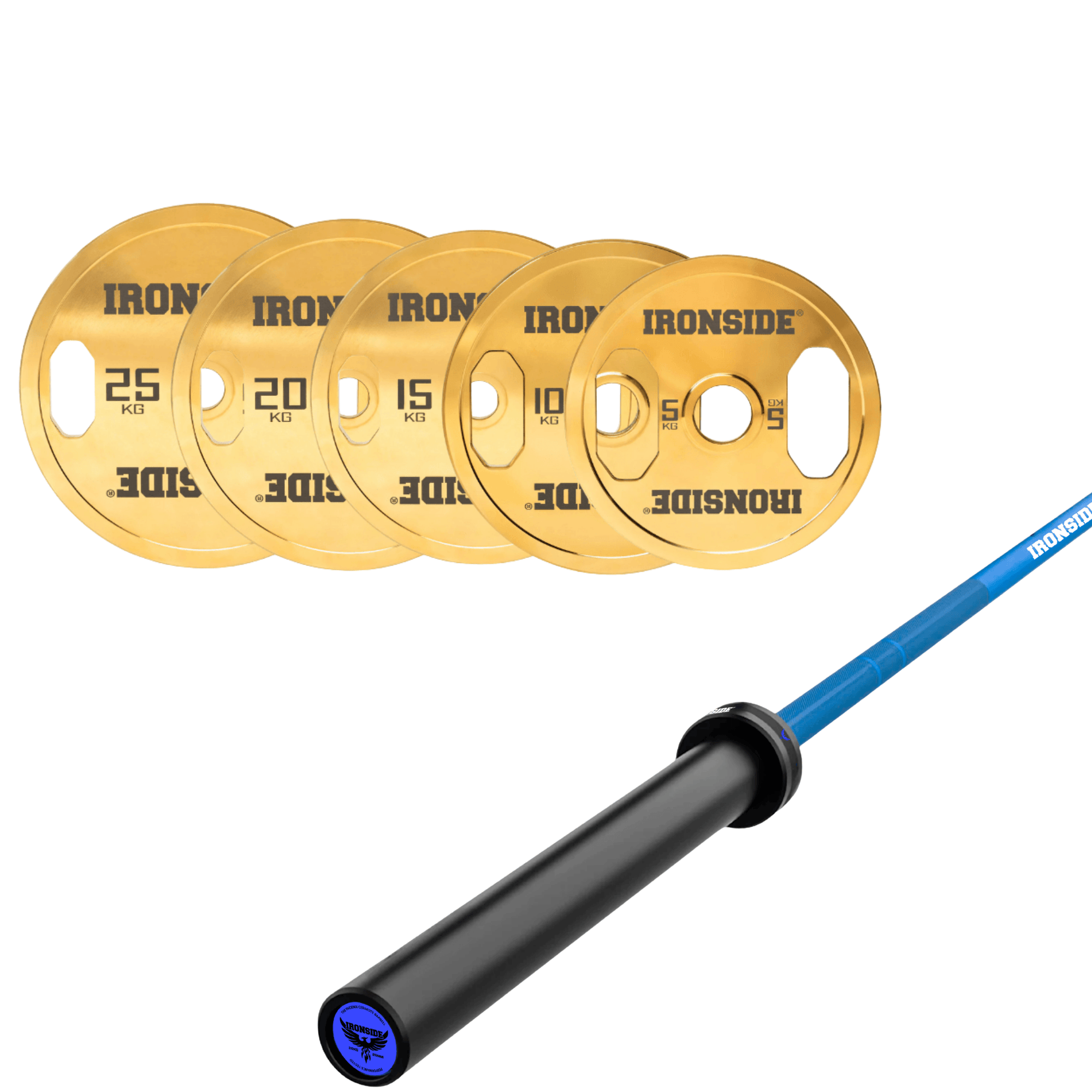 Pack IRONSIDE Barra 20 KG + Set Discos Olímpicos (KG)