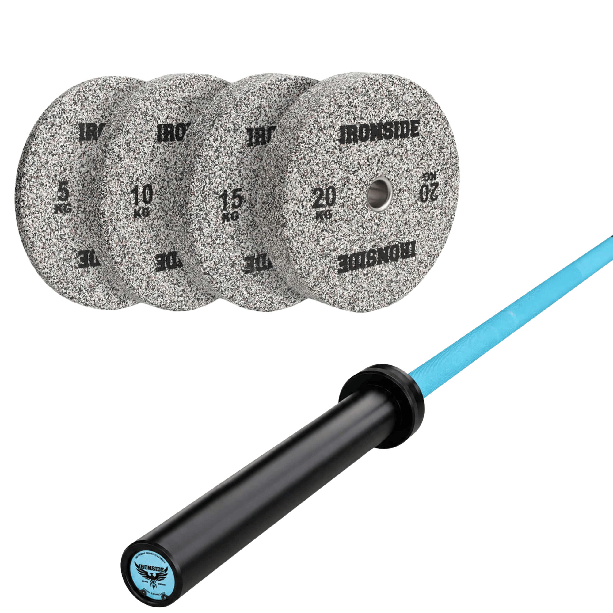 Pack IRONSIDE Barra 15 KG + Set de Discos Olímpicos (KG)