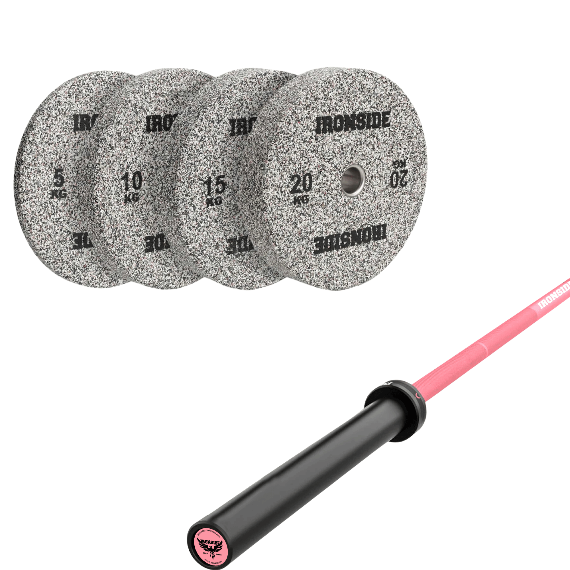 Pack IRONSIDE Barra 15 KG + Set de Discos Olímpicos (KG)