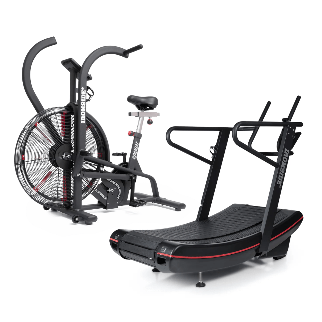Pack IRONSIDE Combat Caminadora Curva + Air Bike