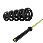 Pack IRONSIDE Barra 20 KG + Set Discos Olímpicos (LB)