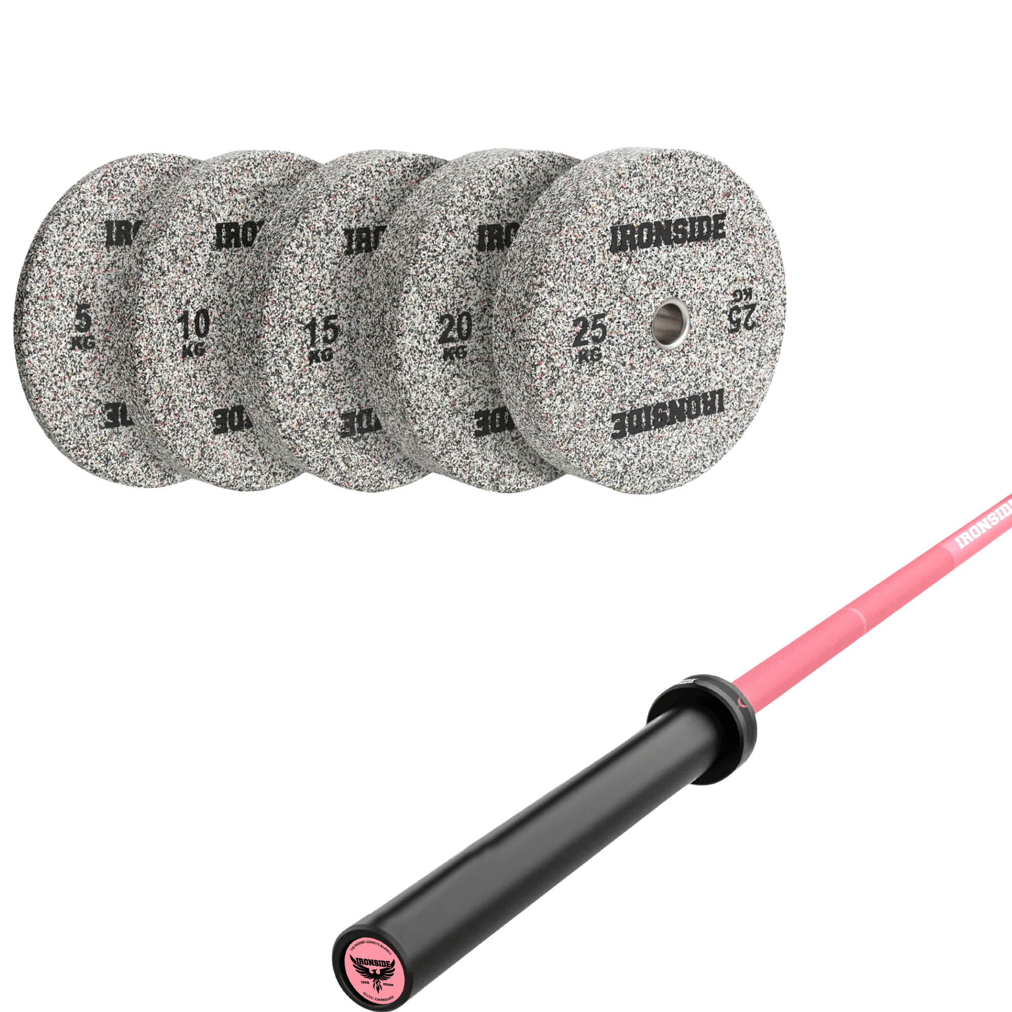 Pack IRONSIDE Barra 15 KG + Set de Discos Olímpicos (KG)