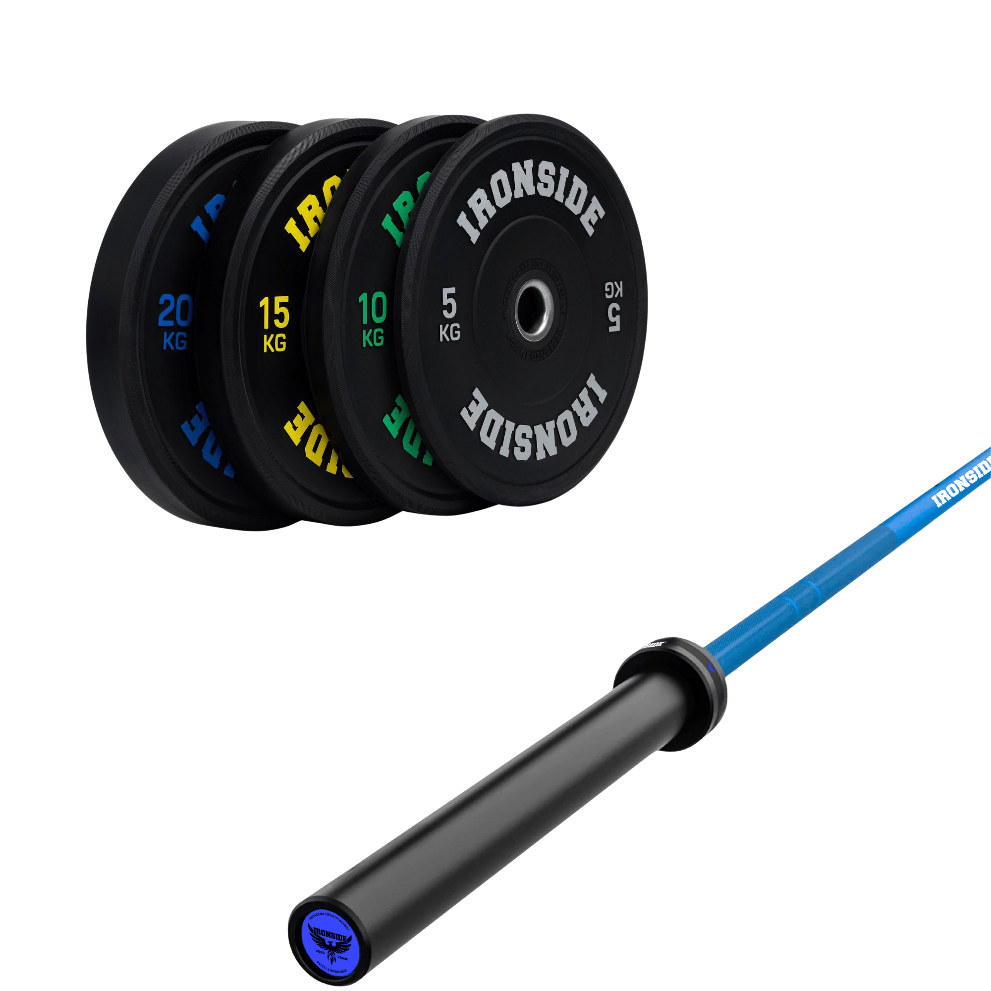 Pack IRONSIDE Barra 20 KG + Set Discos Olímpicos (KG)