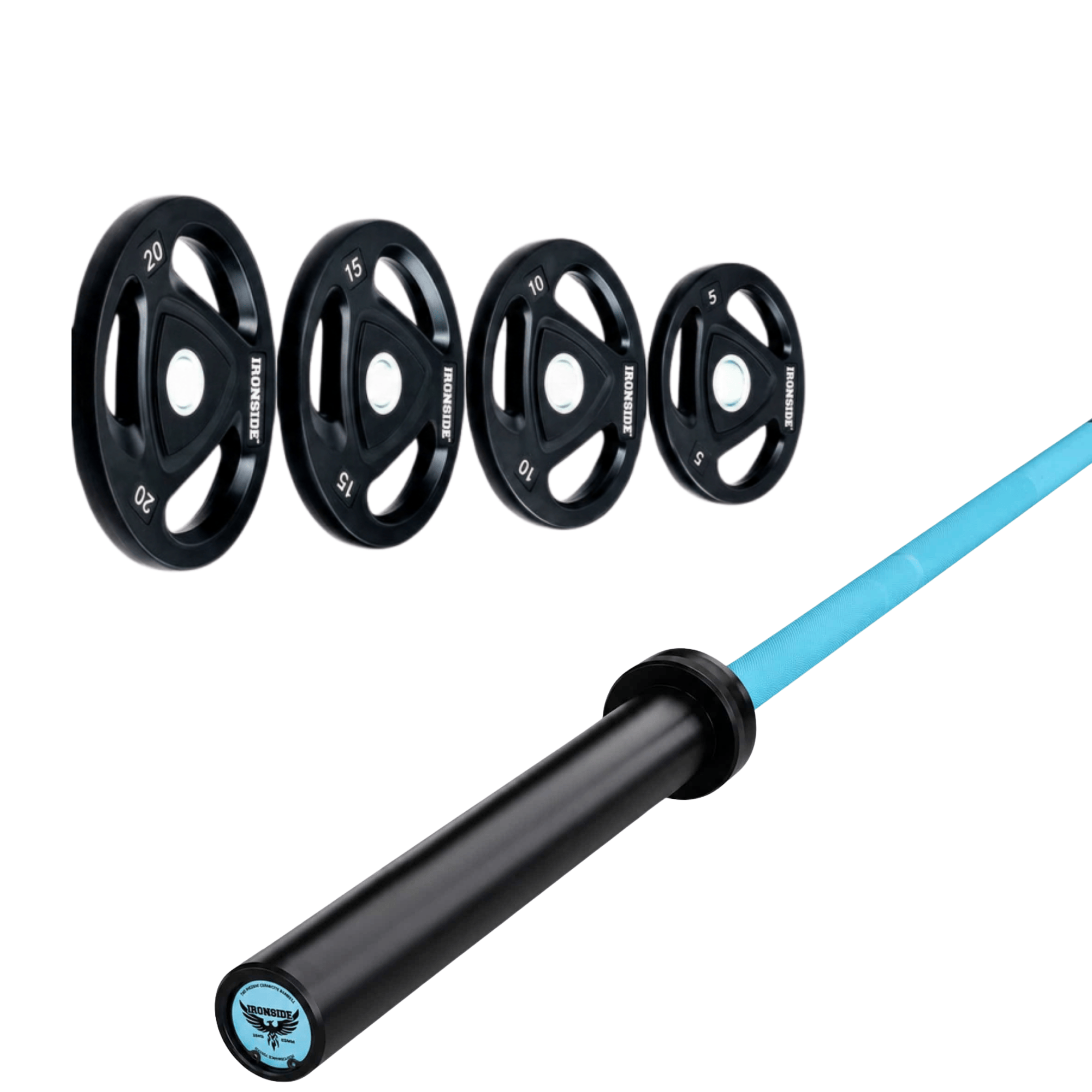 Pack IRONSIDE Barra 15 KG + Set de Discos Olímpicos (KG)