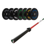 Pack IRONSIDE Barra 20 KG + Set Discos Olímpicos (LB)