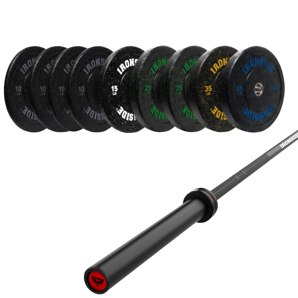 Pack IRONSIDE Barra 20 KG + Set Discos Olímpicos (LB)
