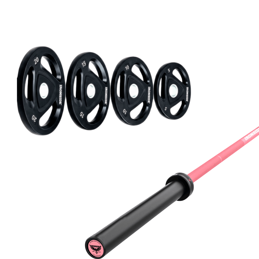 Pack IRONSIDE Barra 15 KG + Set de Discos Olímpicos (KG)