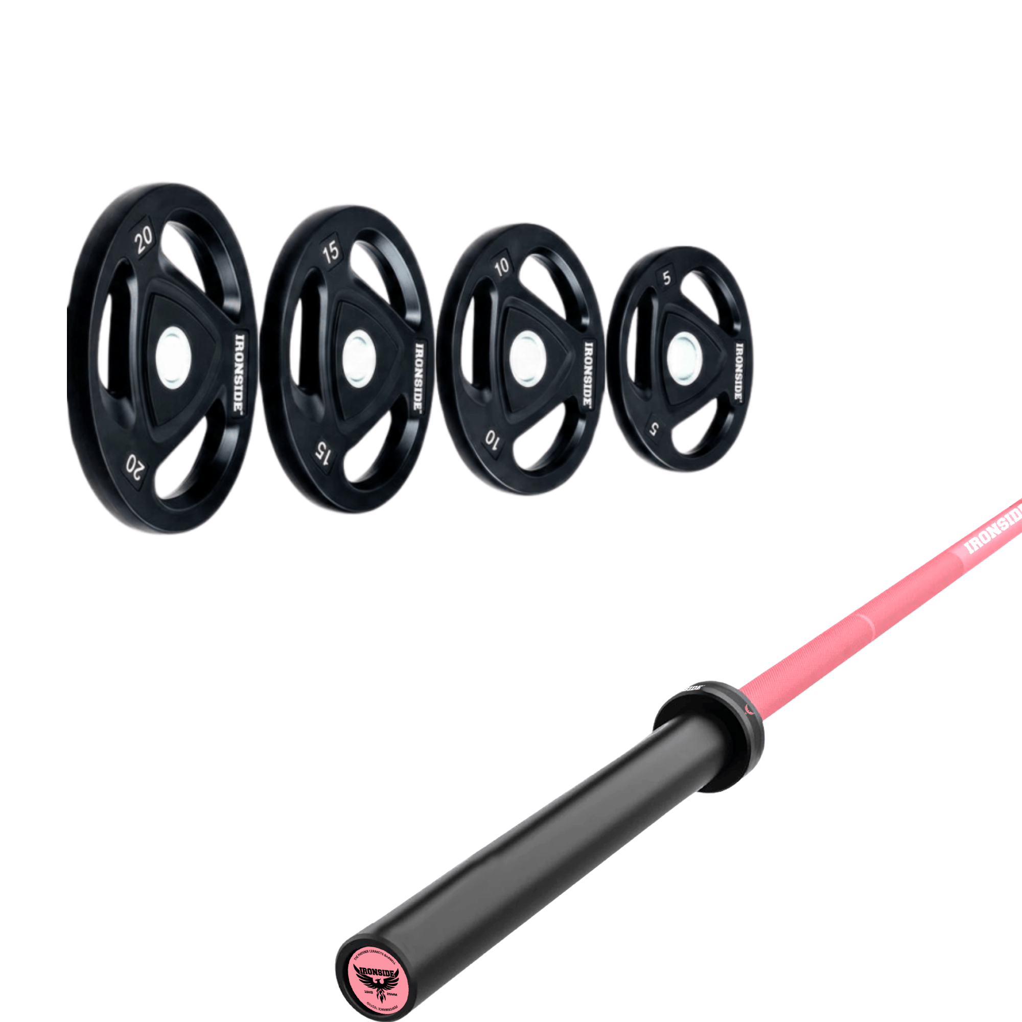 Pack IRONSIDE Barra 15 KG + Set de Discos Olímpicos (KG)