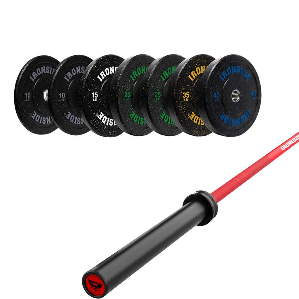 Pack IRONSIDE Barra 20 KG + Set Discos Olímpicos (LB)