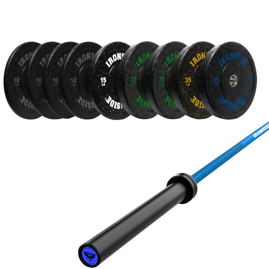 Pack IRONSIDE Barra 20 KG + Set Discos Olímpicos (LB)