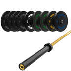 Pack IRONSIDE Barra 20 KG + Set Discos Olímpicos (LB)