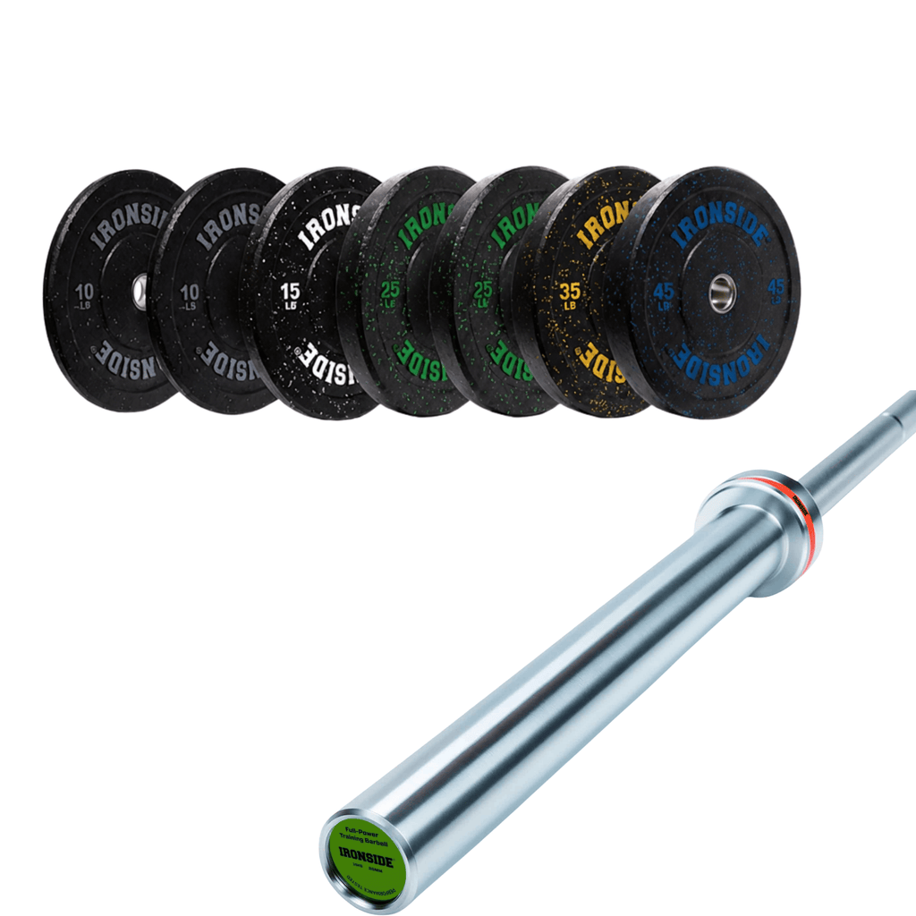 Pack IRONSIDE Barra 20 KG + Set Discos Olímpicos (LB)