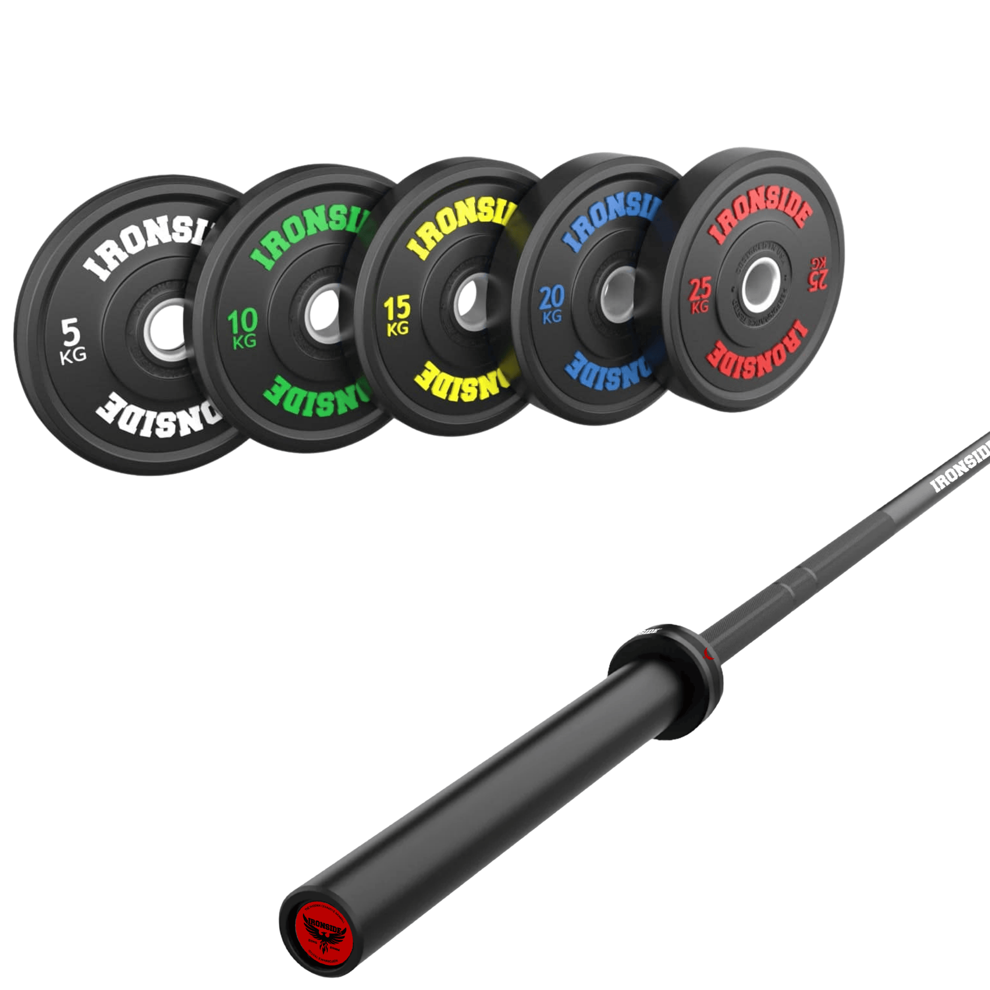 Pack IRONSIDE Barra 20 KG + Set Discos Olímpicos (KG)