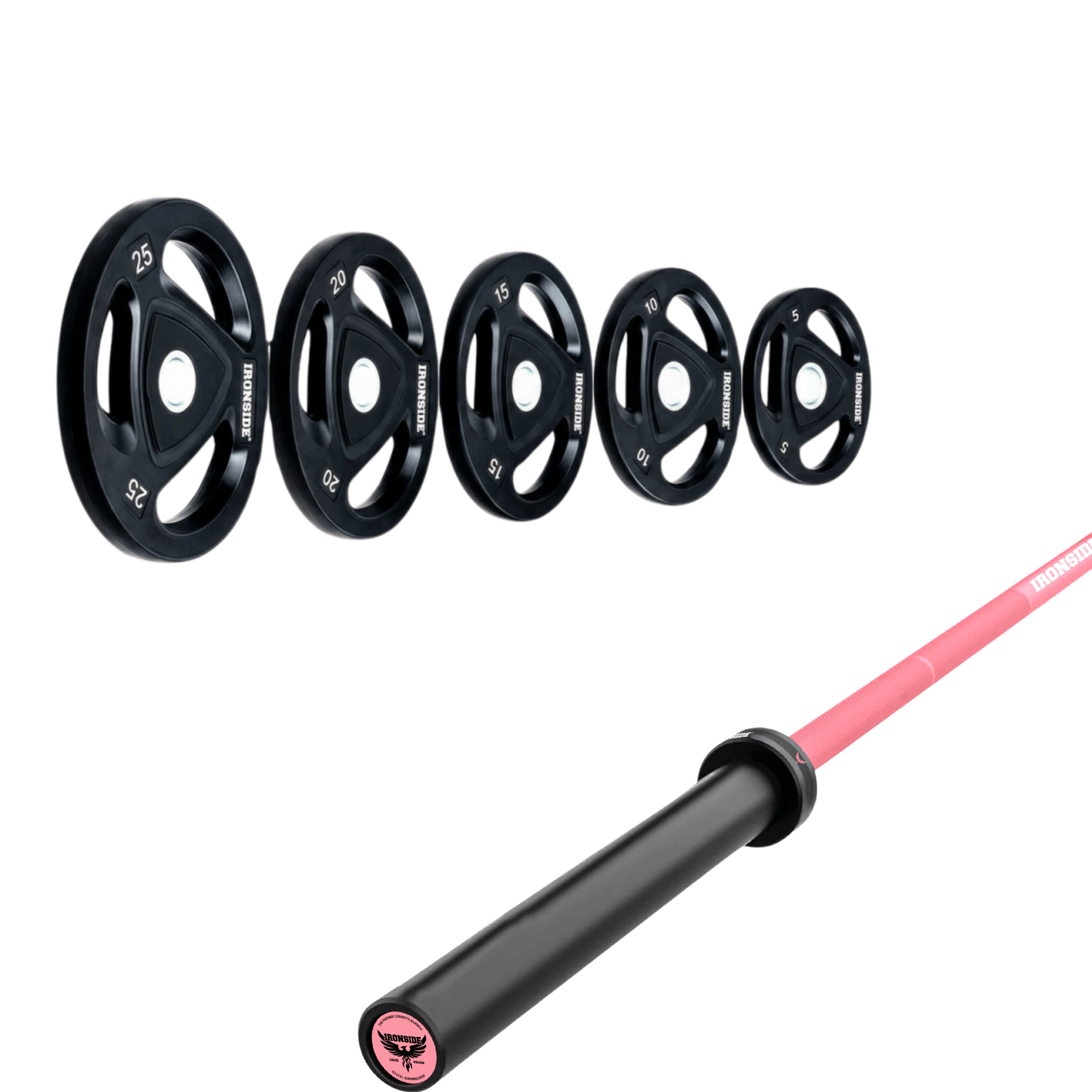 Pack IRONSIDE Barra 15 KG + Set de Discos Olímpicos (KG)