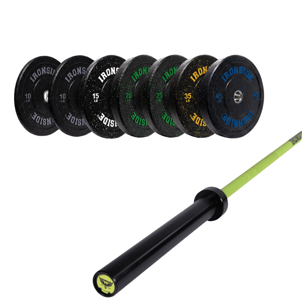 Pack IRONSIDE Barra 20 KG + Set Discos Olímpicos (LB)