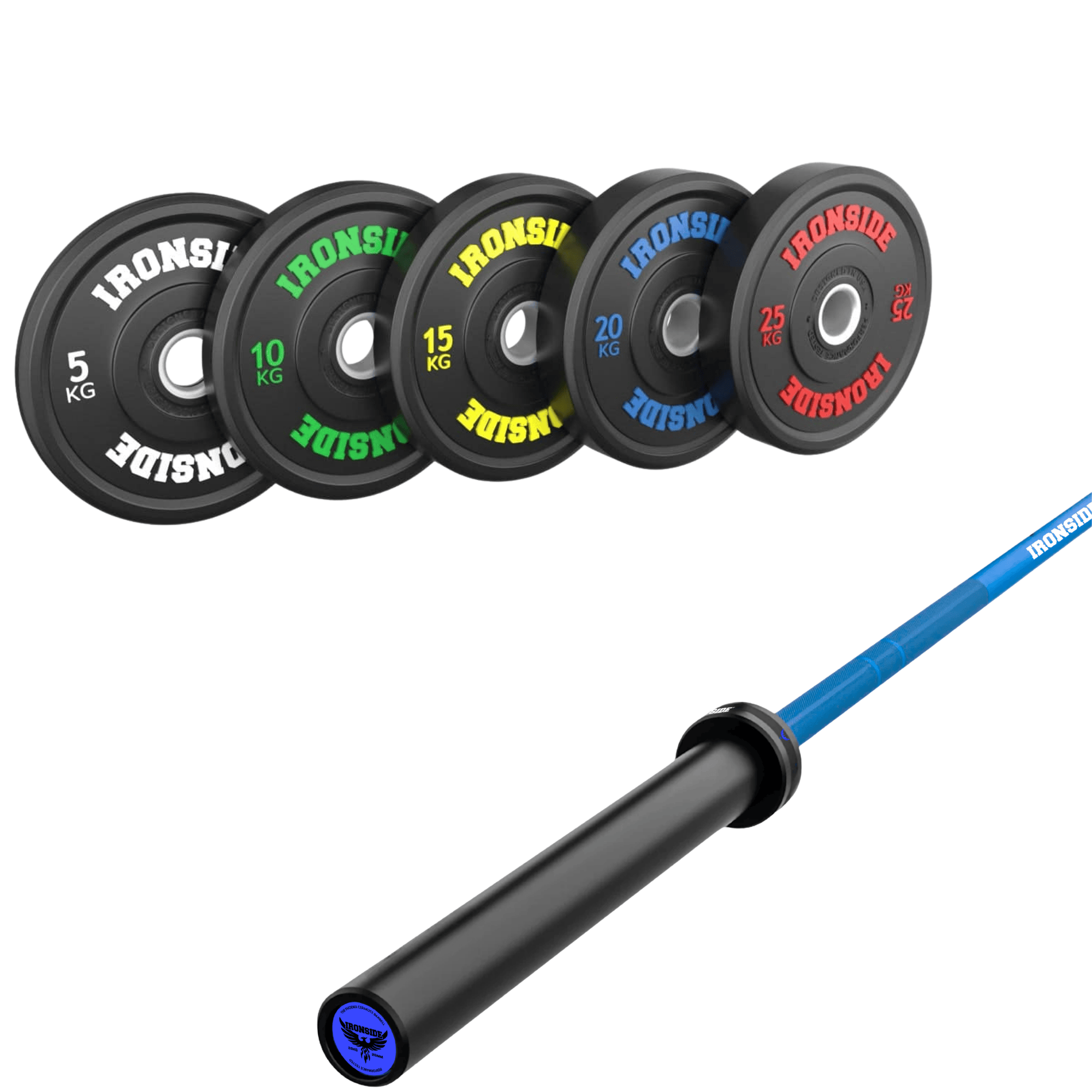 Pack IRONSIDE Barra 20 KG + Set Discos Olímpicos (KG)