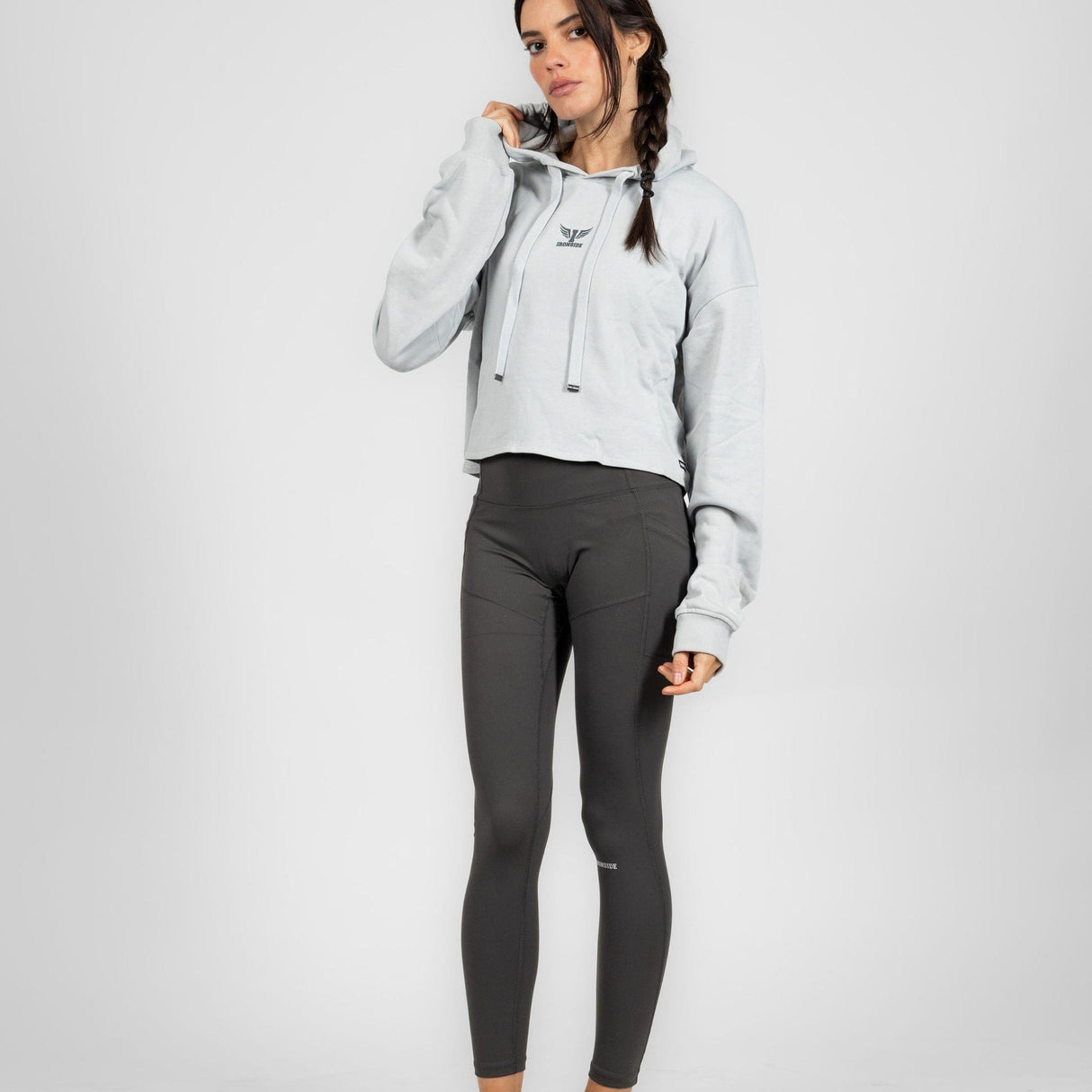 Sudadera Deportiva Corta con Gorro para Mujer IRONSIDE