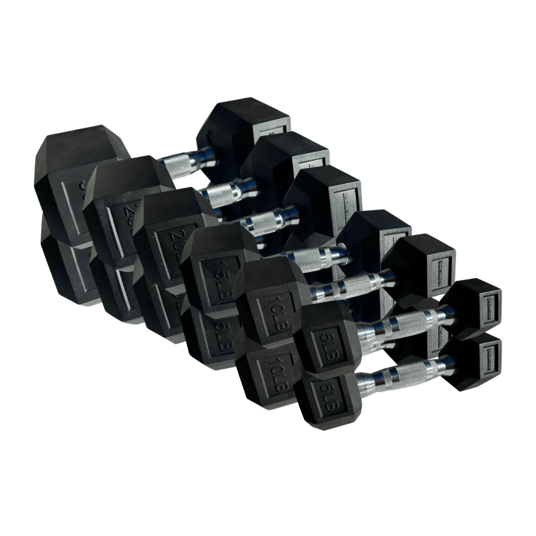 Pack IRONSIDE 210 lb Mancuernas Hexagonales (5 a 30 lb)